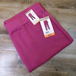 MONDETTA NWT Ultra Soft Ladies’ Wide Leg Pant Pink (Raspberry Coulis) Size: XXL